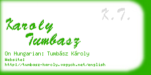 karoly tumbasz business card