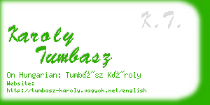 karoly tumbasz business card